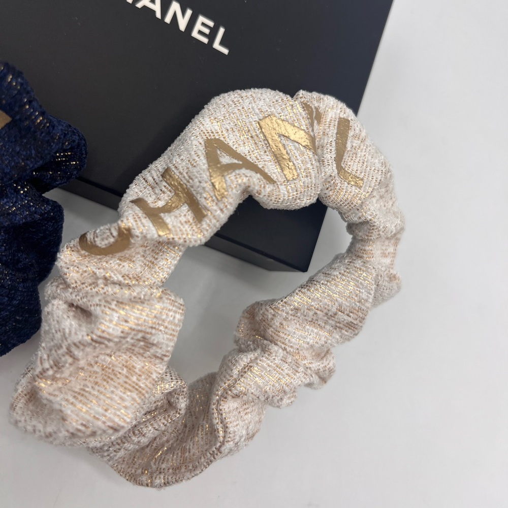 Chanel Hair Scrunchies Set of 2 - Picture 3 of 4